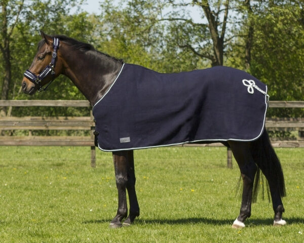 QHP Luxe Wollen deken met ornament bestellen? Via Paardensportwebshop.nl